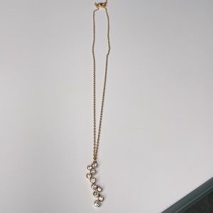 Swarovski crystal gold chain necklace